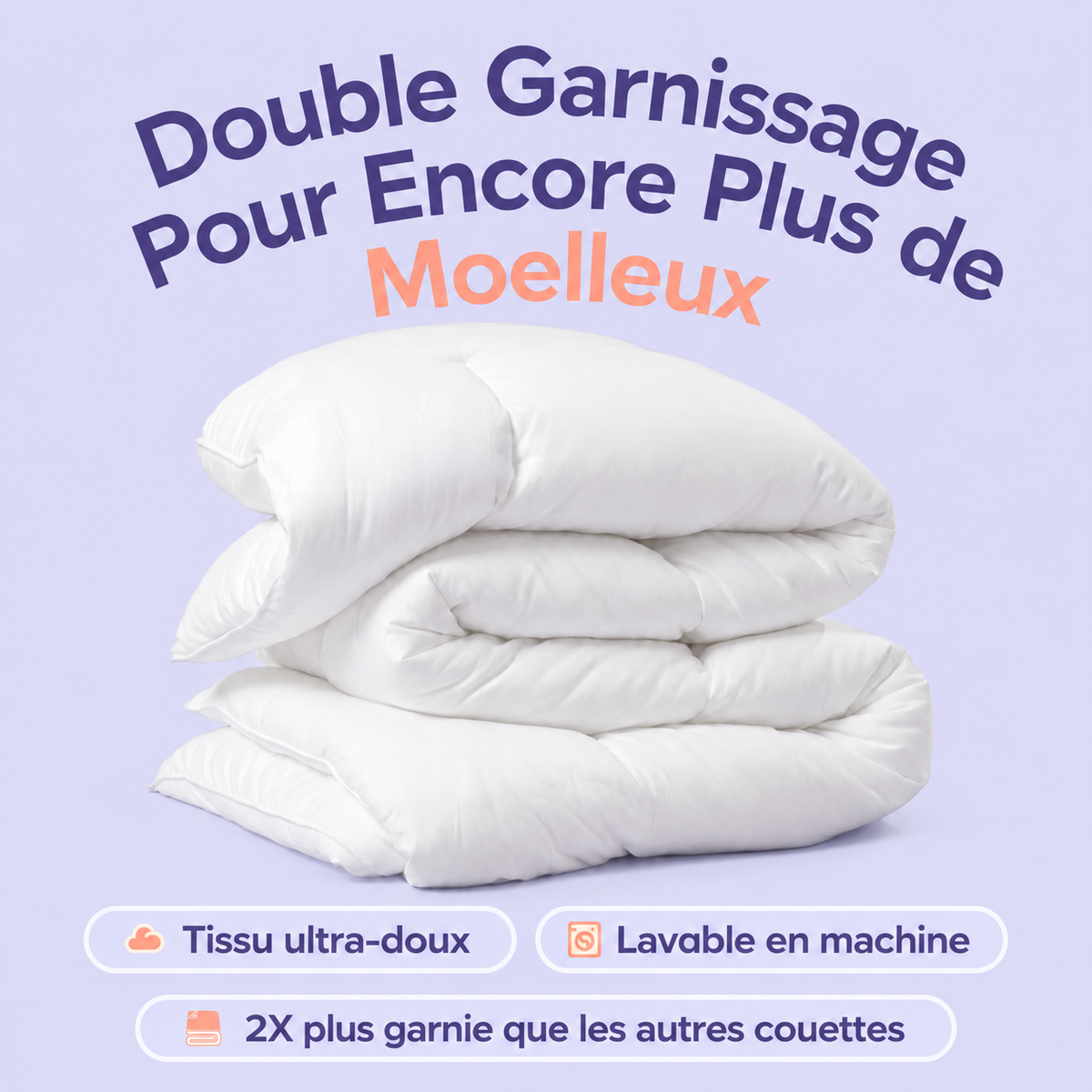 Yumora — Couette moelleuse à double garnissage, photo 1