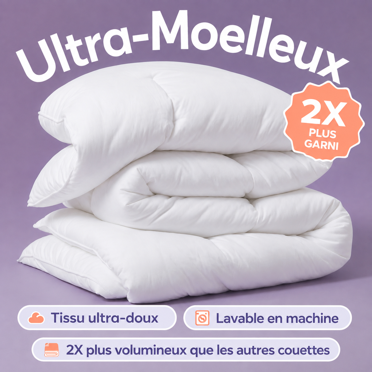 Yumora — Couette moelleuse à double garnissage, photo 2