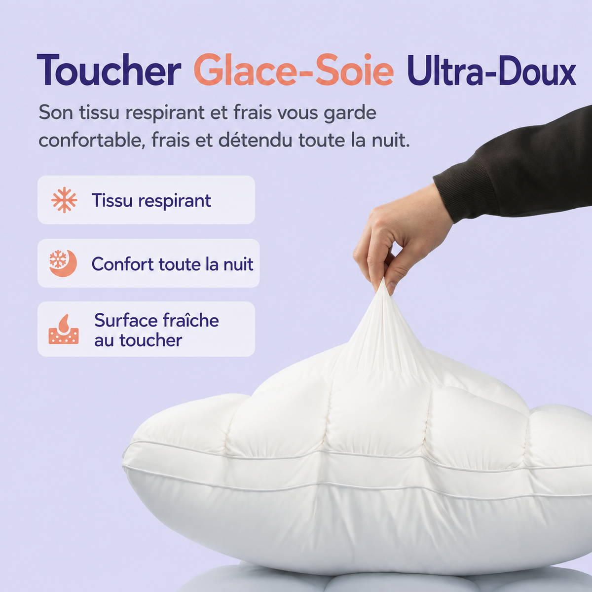 Nuage — Oreiller moelleux au toucher frais, coloris blanc, photo 16