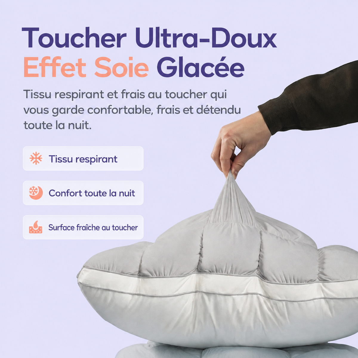 Nuage — Oreiller moelleux au toucher frais, coloris gris, photo 19