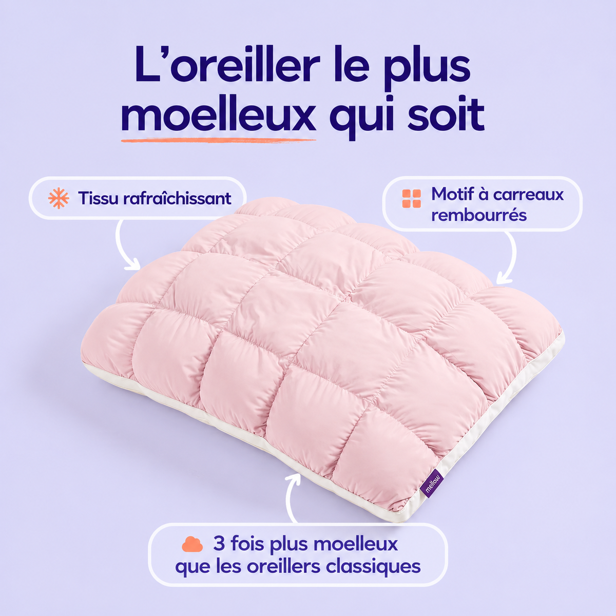 1 Oreiller Nuage supplémentaire, coloris rose, photo 3